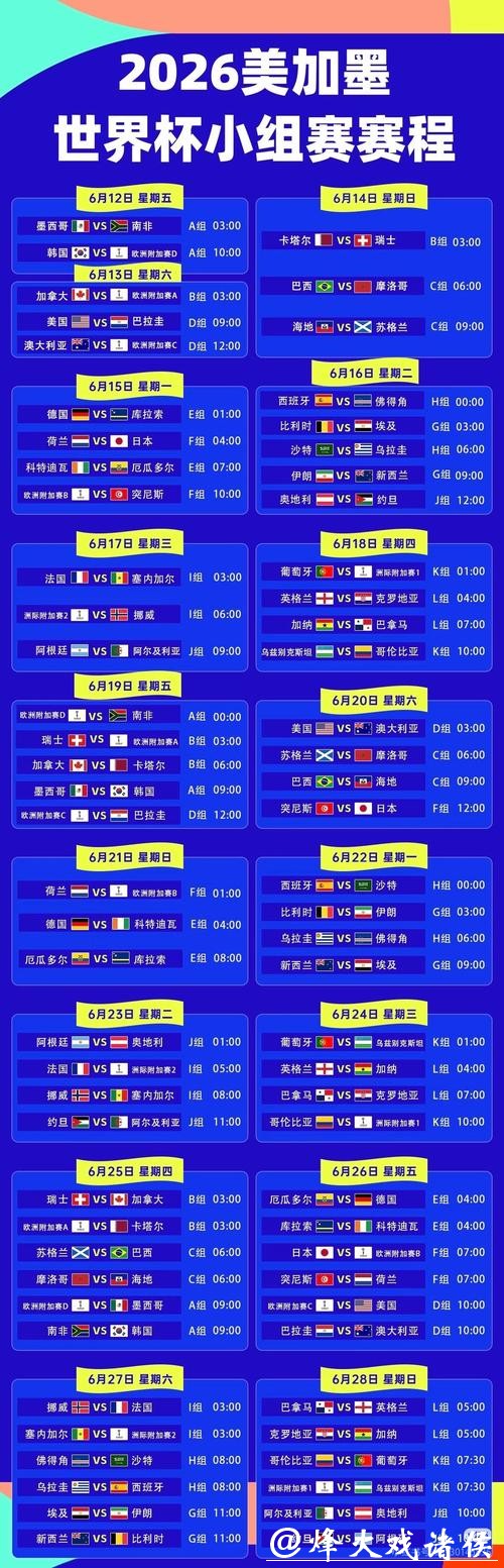 2026世界杯直播实时解说一览 2026世界杯直播实时解说一览